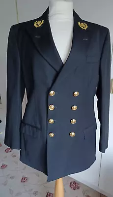 £38 • Buy Vintage Miller Rayner Barathea Reefer 8 Button Jacket Merchant Navy 40  Chest