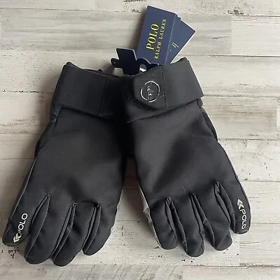 Polo Ralph Lauren Men’s Water Resistant Silicone Grip Touch Gloves Black XL NWT • $46