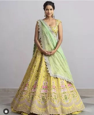 Indian Bollywood Bridal Lehenga Choli Wear Choli Lehnga Party Designer Dress • $51.99