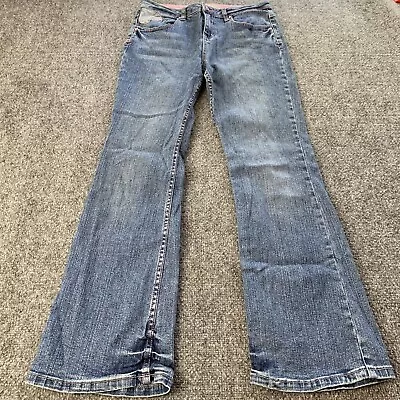 Mudd Women’s Slim Flared Jeans Blue Denim Size 16 (Measures 28 X 29) • $18.50