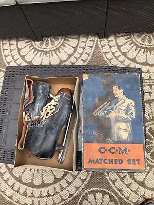 CCM Matched Set Hockey Tube Leather Ice Skates Men’s Size 11 Box Vintage Antique • $204.70