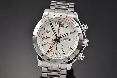 Mens Longines Admiral GMT Chronograph 42MM Stainless Steel Watch L3.670.4.76.6 • £1621.14