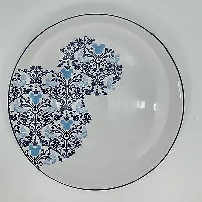 Mickey Mouse Icon Indigo 9  Plate Disney Store Ceramic Blue Lunch Salad Dinner • $49.95