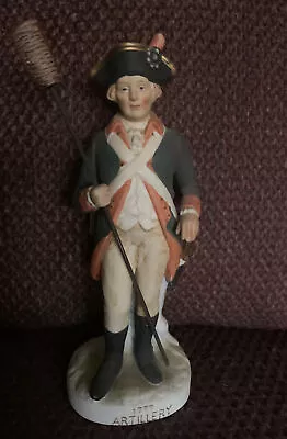 VINTAGE LEFTON CHINA HAND PAINTED MILITARY FIGURINE 1777 Artillery KW3678 • $19.99