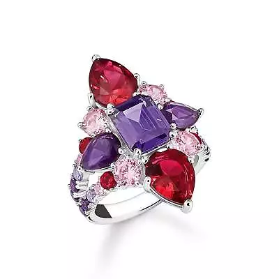 Genuine THOMAS SABO Heritage Glam Cocktail Ring With Colourful Stones • $549