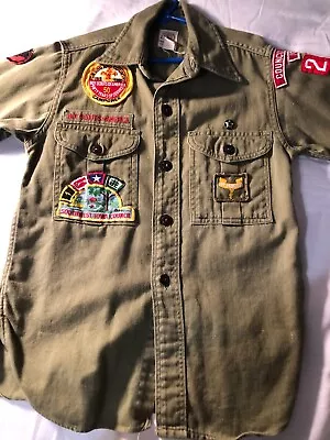 Vintage BSA Boy Scout Uniform Late 50's Long Sleeve Sanforized Youth Small ? • $28.95