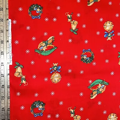 Christmas Rocking Horses Vintage Hallmark Wamsutta O.T.C. Cotton Fabric - New • $5.95