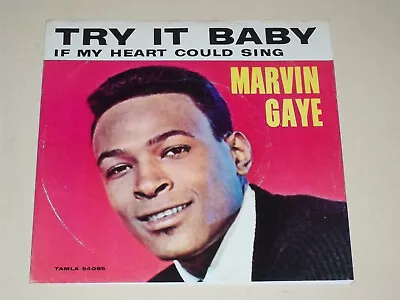 Marvin Gaye - Try It Baby/If My Heart Could (1965) NO RECORD Picture Sleeve VG • $20