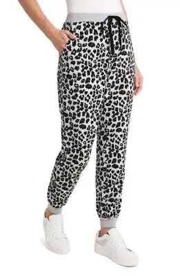 Vince Camuto Womens Leopard Jacquard Jogger Pants Gray Size XL • $12.59