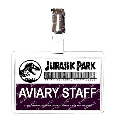 Jurassic Park Aviary Staff Cosplay Film Prop Fancy Dress Comic Con Book Day • $13.53