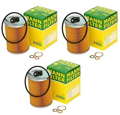 Mann Set Of 3 Engine Oil Filters Kit For Mercedes R107 W108 W114 W116 W123 • $28.95