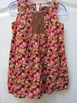 £12 • Buy New Next Needlecord Cord Pinafore Dungaree Retro 60s 70s Vtg Style Dress 18-24M