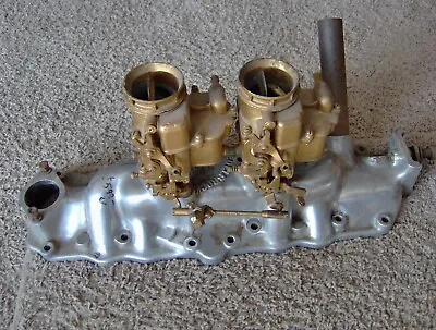 Vintage EDELBROCK 2x2 Flathead Ford Mercury 49-53 V8 Aluminum Intake Manifold • $499.99