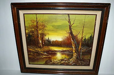 Vintage Landscape Oil Painting Artist Signed  • $24000