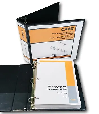 $66.97 • Buy Case 580K Phase Iii Tractor Loader Backhoe Parts Manual Catalog Schematic 3 Book