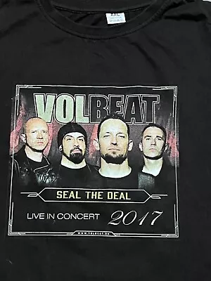 Volbeat Concert Shirt Adult 2XL XXL Black 2017 Band Picture Seal The Deal • $16.23