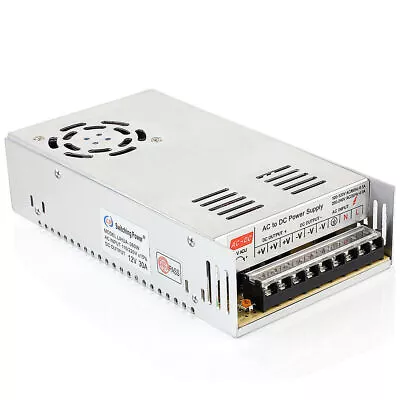 AC 110V/220V To DC 12V 30A 360W Universal Regulated Switching Power Supply Adapt • $22.55