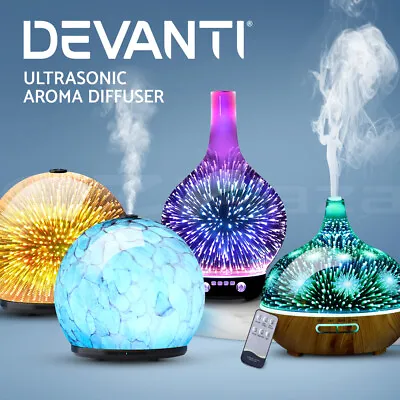 Devanti Aromatherapy Diffuser 3D Aroma Essential Oils Ultrasonic Air Humidifier • $31.95