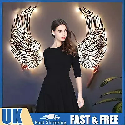£19.99 • Buy Metal Angel Wings Wall Decor LED Lights Large Angel Wings Wall Art For Porches