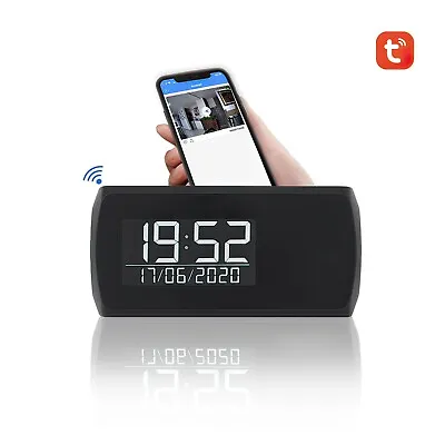 WIFI Covert Small Camera Clock Motion Long Standby IR Night Vision Nanny Cam • $77.14