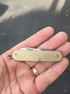Victorinox Swiss Army 84 Mm Cadet Multi-Tool With Brass Scales 53043 *NEW* • $99.99