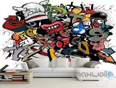 £6.34 • Buy 3D Graffiti Picture Wall Paper Art Murals Print Decals Decor Wallpaper