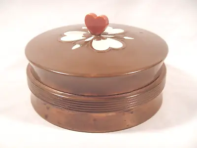 Chase Deco Copper Lidded Occasional Box W/Bakelite Heart • $15