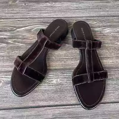 COLIN STUART Brown Velvet Strap Sandals Shoes  Size 11 S101237 • $29