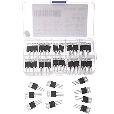 50pcs 10Types IRF Series Mosfet Transistors Assortment Kit Including IRFZ44 ... • $30.99