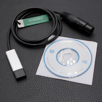 £25.02 • Buy USB To DMX Lighting Computer Controller Dimmer Interface Adapter DMX512 Set