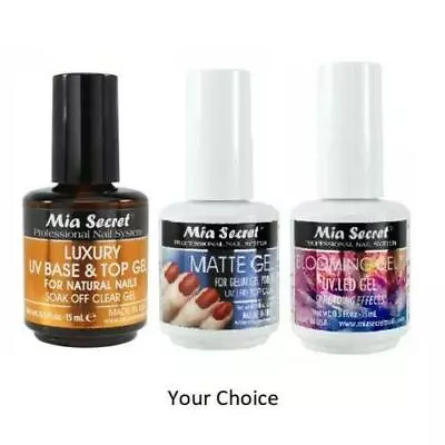 MIA SECRET TOP COAT UV GEL GELUX BLOOMING Gel UV-LED LUXURY UV BASE & TOP GEL • $12.50