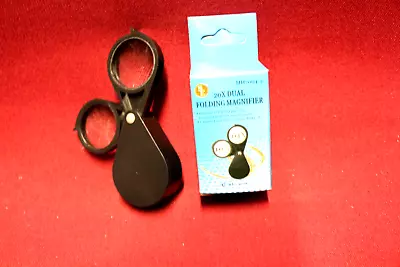 Pocket Magnifying Glass 20X/10X Jewelers Loupe Magnifier FREE SHIPPING • $8.29