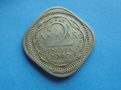 India George VI 2 Annas 1940 As Shown. • $5.60