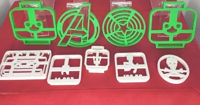 9 Marvel Avengers Captain America & Misc 3D Plastic Cookie Cutters Teen  • $12.39