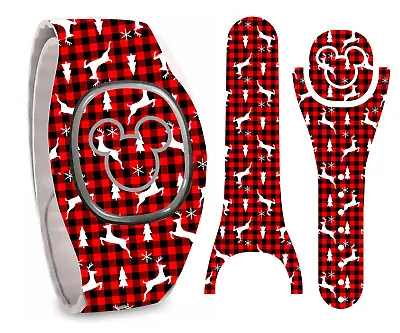 Deer Plaid Wrap Magic Band + Skin Vinyl Decal Wrap Compatible With MagicBand+ (N • $9