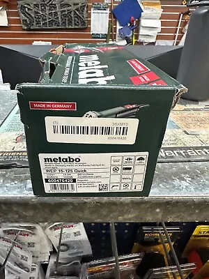 METABO WEP 15-125 QUICK Angle Grinder 14 A 11000 RPM Max Speed Paddle 5  Wheel • $145