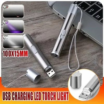 3 In 1 Multi Function Premium Cat Toy Laser Pointer USB Charging LED Torch Light • $8.99