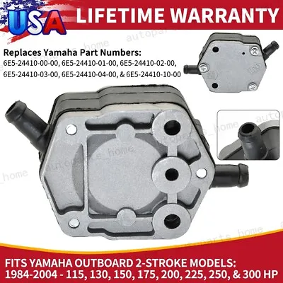Fuel Pump For Yamaha Outboard 115 130 150 175 200 225 250 300 Boat 2 Stroke V4 • $9.99