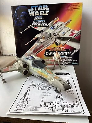 Star Wars X-Wing Fighter Power Of The Force Electronic Working 1995Vintage • £56