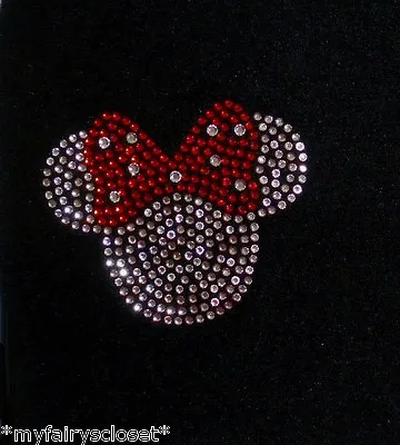 2.5 Inch Clear/red Minnie Mouse Iron On Disney Rhinestone Small Filled Transfer  • $5.95