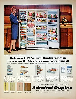 1967 Admiral Duplex Refrigerator Freezer Vintage Print Ad Features Women Want • $11.99