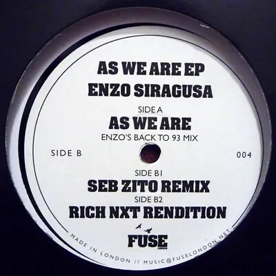 Enzo Siragusa - As We Are EP - New Vinyl Record 12 - A4593z • £104.94