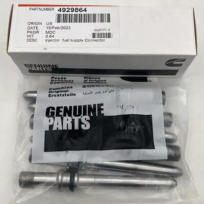 6Pcs OEM INJECTOR CONNECTOR TUBES 4929864 FOR DODGE CUMMINS DIESEL 5.9L 6.7L • $54.45