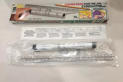 VTG Plastic Multi-Purpose Rolling Ruler Lines/Angles/Graphs/3-D In Box No. 8936 • $4.99
