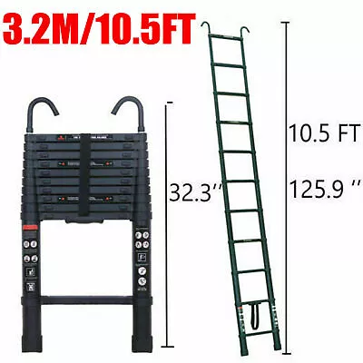 2.6-6.2m Aluminum Multi-Purpose Collapsible Telescopic Ladder Extension Folding • $82.40