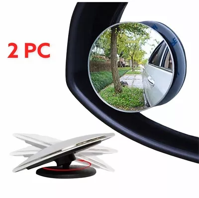 2 Pcs Blind Spot Mirror 360°Wide Angle Convex Rear Side View Car Auto Universal • $5.89