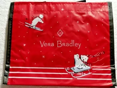 Vera Bradley Tote Bag Beary Merry Reusable Red 10  X 8.25  X 3.5  Versatile • $9.99