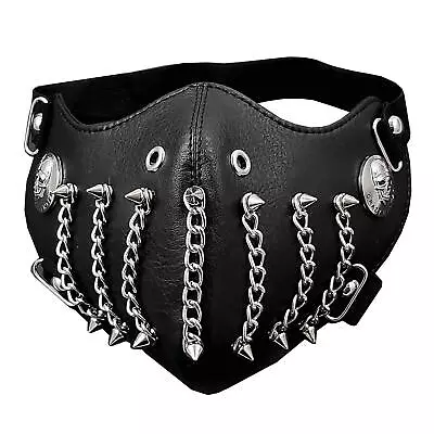 Steampunk Mask Skull Leather Masquerade Men Unisex Cosplay Costume Cool Mask • $19.99