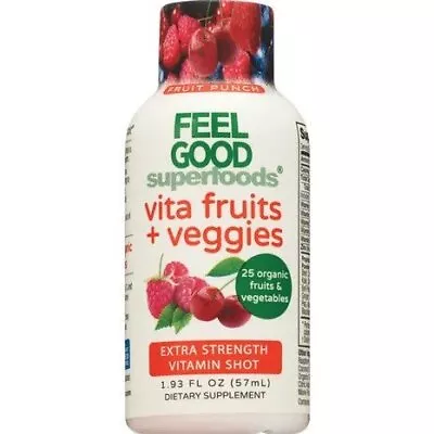 Feel Good Superfoods Fruit Punch Fruit + Veggie Immune Support Shot 5 PACK • $14.99