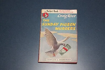 Sunday Pigeon Murders -- Craig Rice  Vintage Murder Mystery Paperback • $5.90